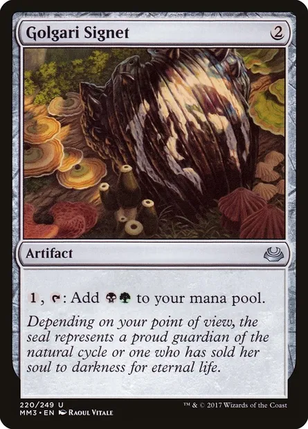 Golgari Signet, Magic card MM3 220 — Modern Masters 2017 set