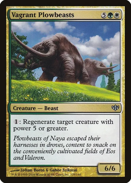 Vagrant Plowbeasts, Magic card CON 129 — Conflux set