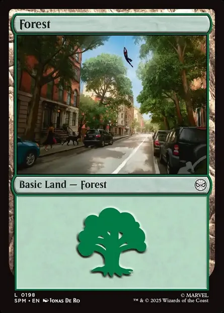 Forest, Magic card SPM 198 — Marvel's Spider-Man set