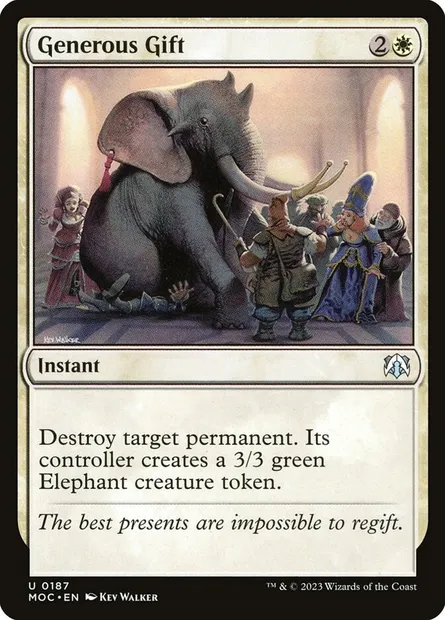 Generous Gift, Magic card MOC 187 — March of the Machine Commander set