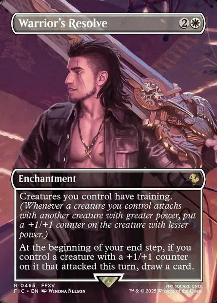 Warrior's Resolve, carte Magic FIC 465 — extension Final Fantasy Commander