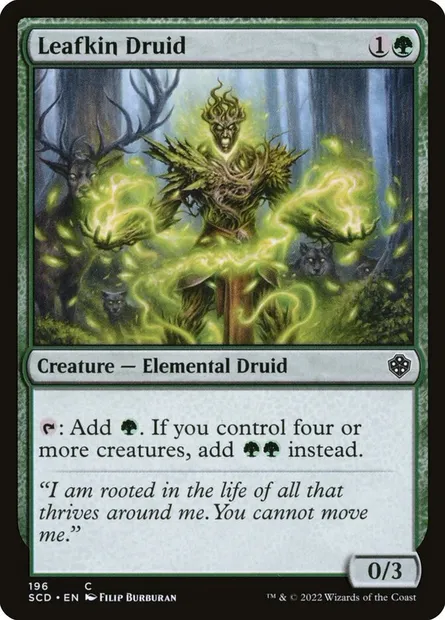 Druide sangfeuille, carte Magic SCD 196 — extension Starter Commander Decks
