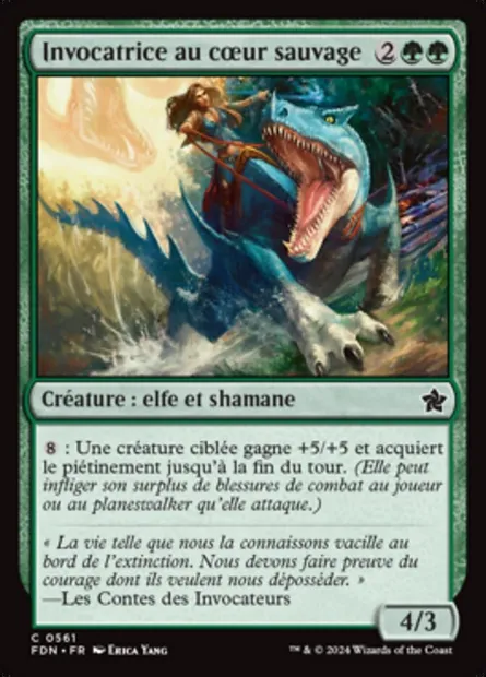 Invocatrice au cœur sauvage, carte Magic FDN 561 — extension Foundations