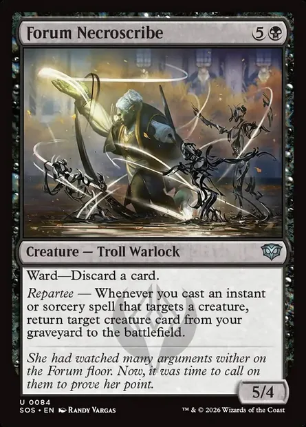 Forum Necroscribe, Magic card SOS 84 — Secrets of Strixhaven set