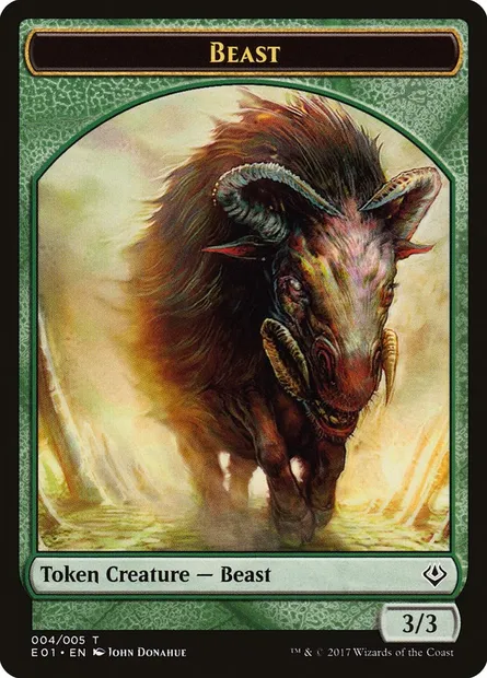 Beast, Magic card TE01 4 — Archenemy: Nicol Bolas Tokens set