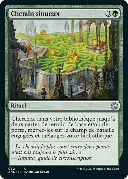 Chemin sinueux, carte Magic ZNC 62 — extension Zendikar Rising Commander