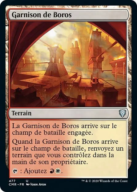 Garnison de Boros, carte Magic CMR 477 — extension Commander Legends
