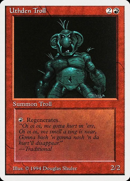 Uthden Troll, Magic card SUM 182 — Summer Magic / Edgar set
