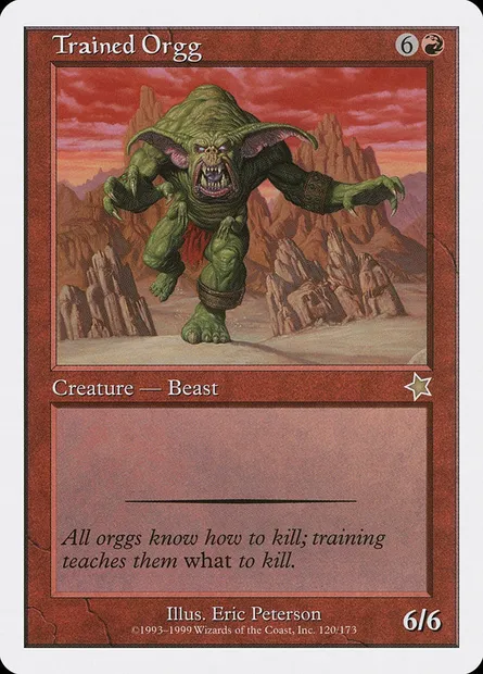 Orgg dressé, carte Magic S99 120 — extension Starter 1999