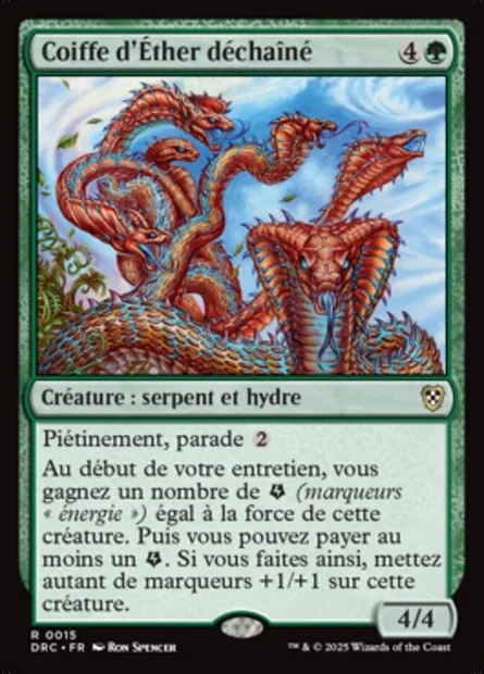 Coiffe d'Éther déchaîné, carte Magic DRC 15 — extension Aetherdrift Commander
