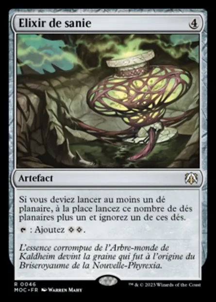Elixir de sanie, carte Magic MOC 46 — extension March of the Machine Commander