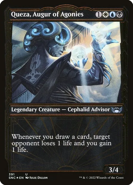Queza, Augur of Agonies, Magic card SNC 391 — Streets of New Capenna set