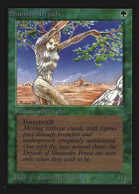 Shanodin Dryads, Magic card CEI 217 — Intl. Collectors' Edition set