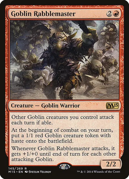 Goblin Rabblemaster, Magic card M15 145 — Magic 2015 set