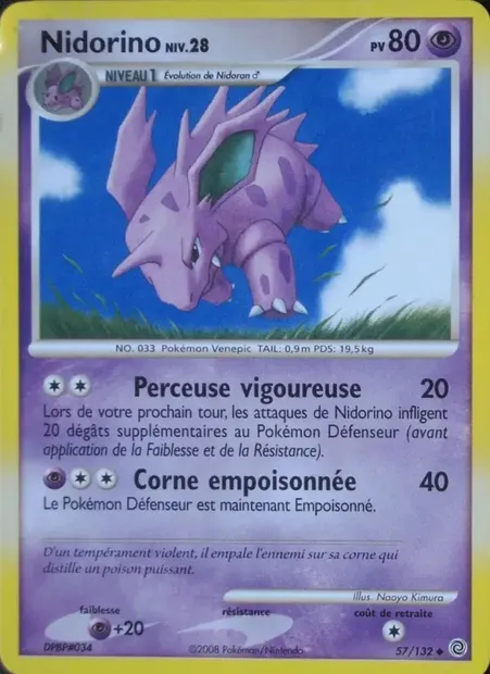 Nidorino, carte Pokémon SW 57 — extension Merveilles Secrètes