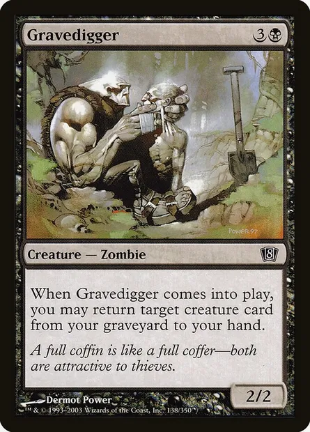 Gravedigger, Magic card 8ED 138★ — Eighth Edition set