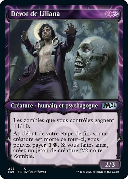 Dévot de Liliana, carte Magic M21 298 — extension Core Set 2021