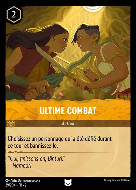Ultime combat, carte Disney Lorcana CH2-029 — extension L'Ascension des Floodborn