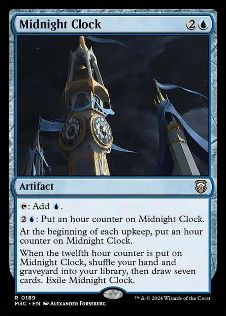 Midnight Clock, Magic card M3C 189 — Modern Horizons 3 Commander set