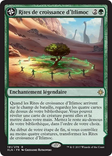Rites de croissance d'Itlimoc // Itlimoc, Berceau du Soleil, carte Magic XLN 191 — extension Ixalan