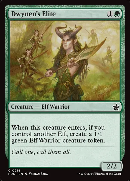 Dwynen's Elite, Magic card FDN 218 — Foundations set