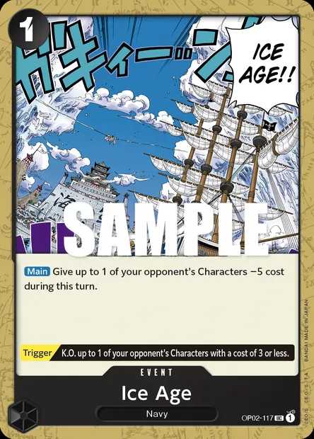 Ice Age, carte One Piece OP02-117 — extension PARAMOUNT WAR