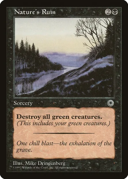 Nature's Ruin, Magic card POR 103 — Portal set