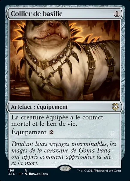 Collier de basilic, carte Magic AFC 199 — extension Forgotten Realms Commander