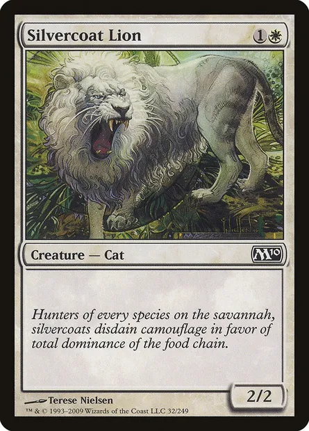 Silvercoat Lion, Magic card M10 32 — Magic 2010 set