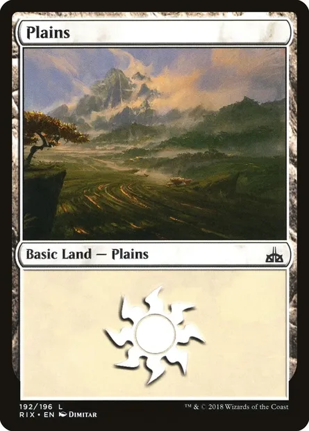 Plains, Magic card RIX 192 — Rivals of Ixalan set