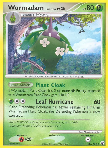 Wormadam Plant Cloak, Pokémon card SW 41 — Secret Wonders set