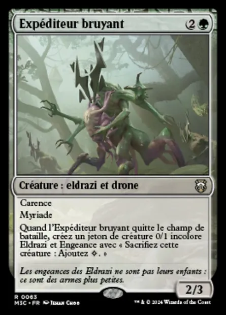 Expéditeur bruyant, carte Magic M3C 63 — extension Modern Horizons 3 Commander