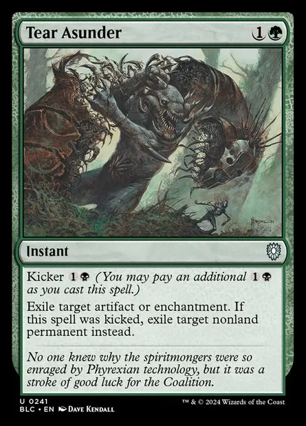 Tear Asunder, Magic card BLC 241 — Bloomburrow Commander set