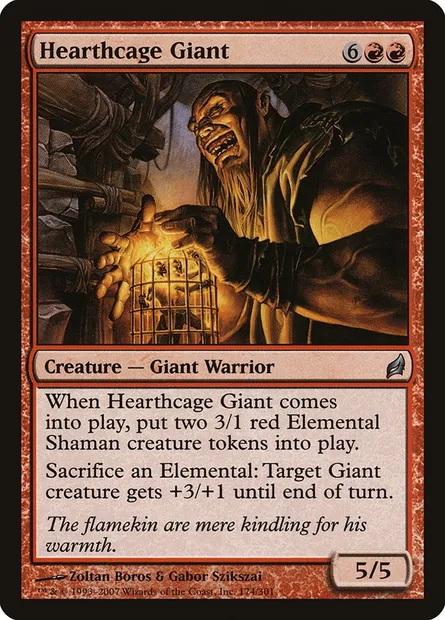 Hearthcage Giant, Magic card LRW 174 — Lorwyn set