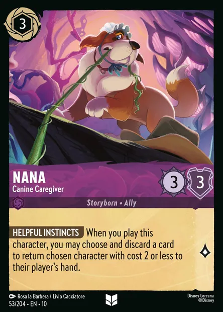Nana - Canine Caregiver, Disney Lorcana card CH10-053 — Whispers in the Well set