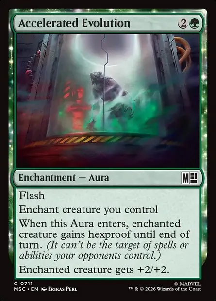 Accelerated Evolution, Magic card MSC 711 — Marvel Super Heroes Commander set