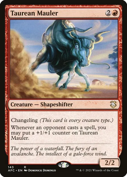 Taurean Mauler, Magic card AFC 143 — Forgotten Realms Commander set