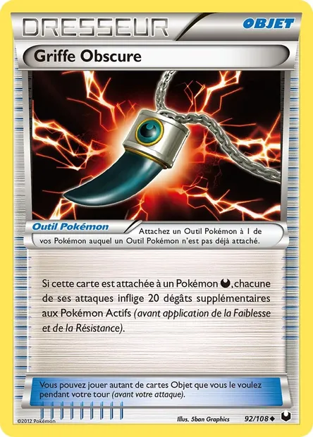 Griffe Obscure, carte Pokémon DEX 92 — extension Explorateurs Obscurs