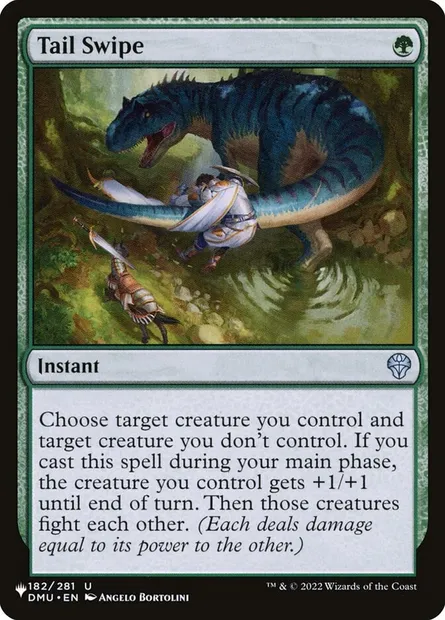 Tail Swipe, Magic card PLST DMU-182 — The List set