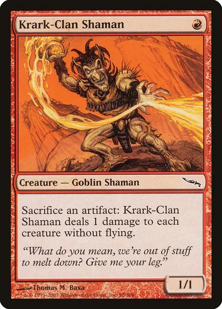 Shamane du clan Krark, carte Magic MRD 98 — extension Mirrodin