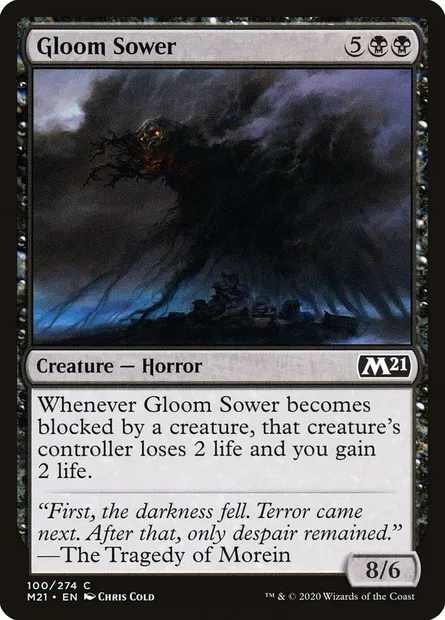 Gloom Sower, Magic card M21 100 — Core Set 2021 set