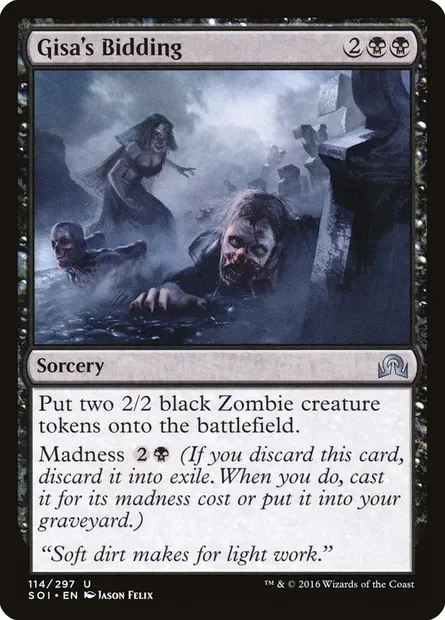 Gisa's Bidding, Magic card SOI 114 — Shadows over Innistrad set