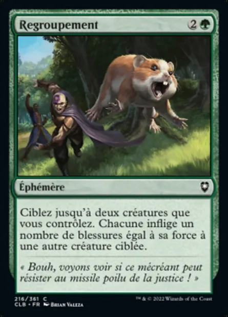 Regroupement, carte Magic CLB 216 — extension Commander Légendes : la bataille de la Porte de Baldur