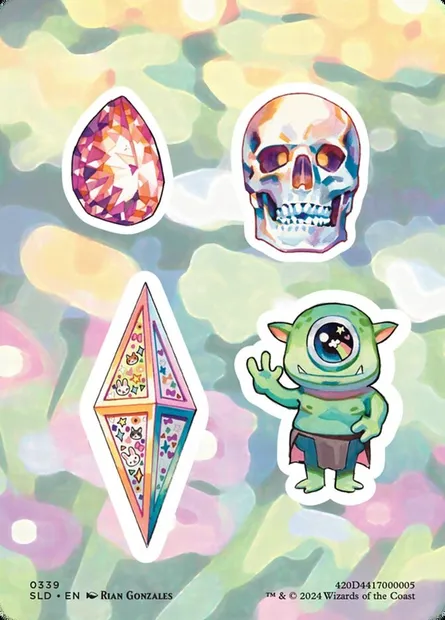 Sticker sheet, carte Magic SLD 339 — extension Secret Lair Drop