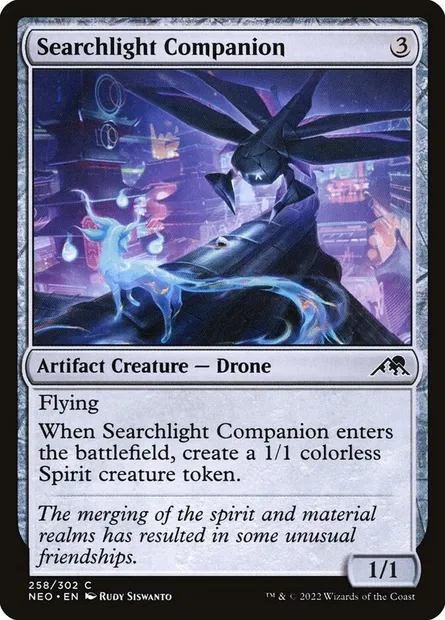 Searchlight Companion, Magic card NEO 258 — Kamigawa: Neon Dynasty set