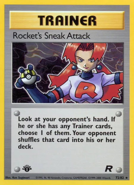 Rocket's Sneak Attack, Pokémon card TR 72 — Team Rocket set
