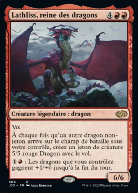 Lathliss, reine des dragons, carte Magic J22 566 — extension Jumpstart 2022