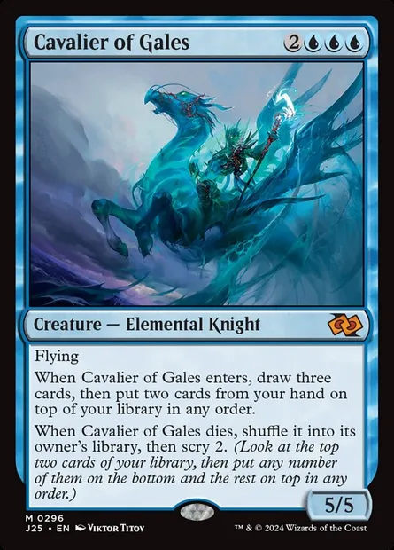 Cavalier of Gales, Magic card J25 296 — Foundations Jumpstart set