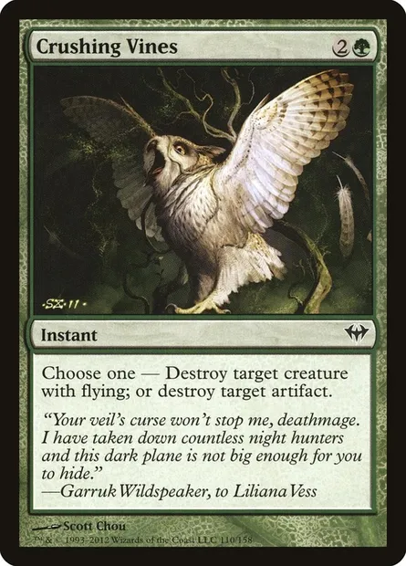 Crushing Vines, Magic card DKA 110 — Dark Ascension set