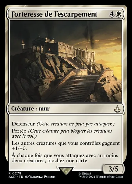 Forteresse de l'escarpement, carte Magic ACR 278 — extension Assassin's Creed